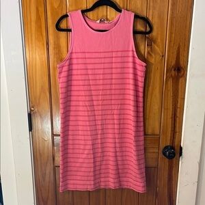 Vineyard Vines Pink Striped Sheath Cotton Mini Dress Small
